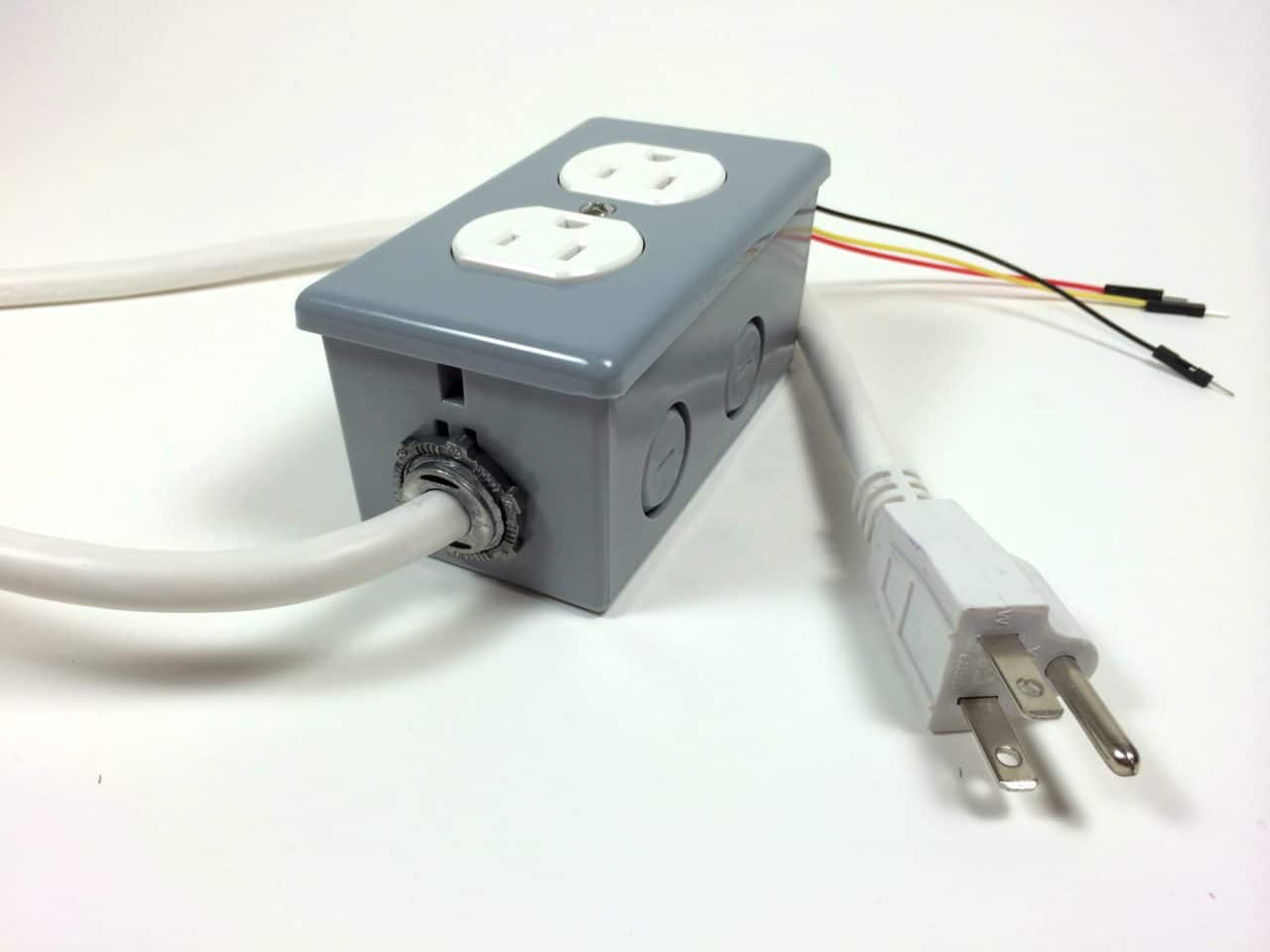 Build An Arduino Controlled Power Outlet The Completed Electrical Outlet Box Top View 1745