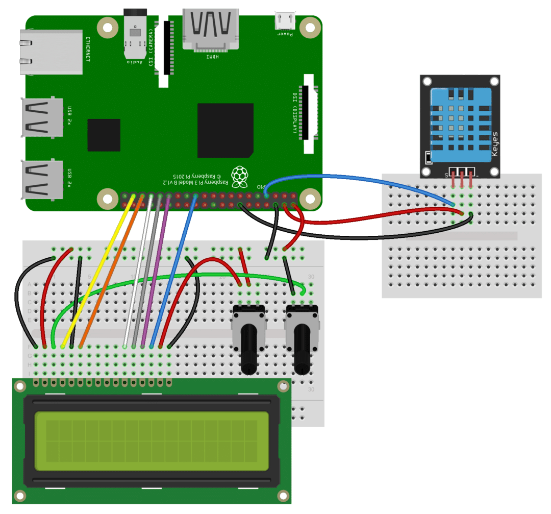 How to Set Up the DHT11 Humidity Sensor on the Raspberry Pi - Circuit