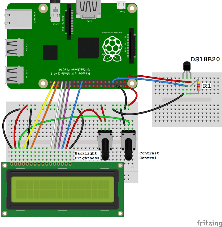 Raspberry Pi DS18B20 Temperature Sensor Tutorial Circuit Basics