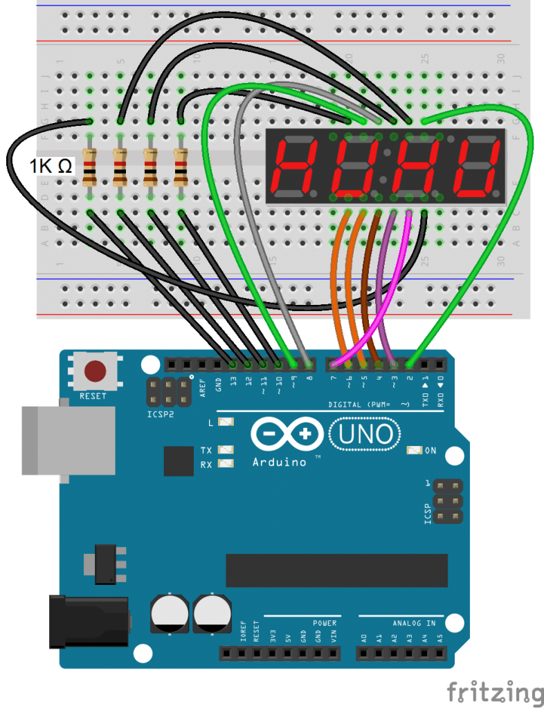How To Set Up 7 Segment Displays On The Arduino Sin 7394