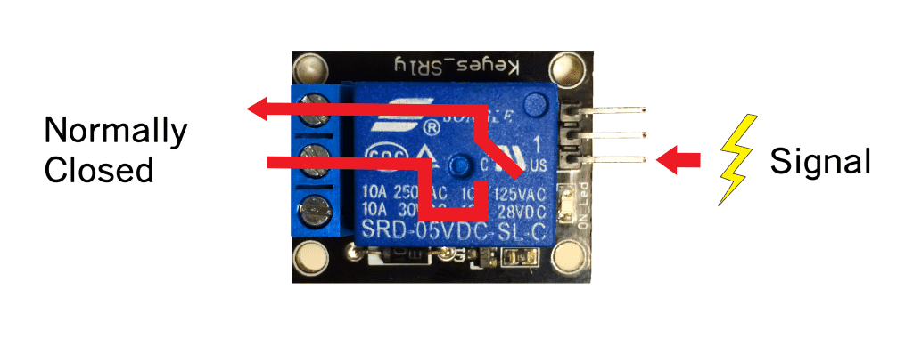 5V Relay Normally Closed Terminal