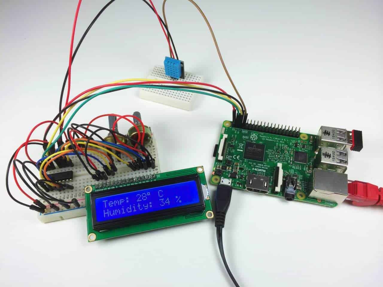 Raspberry Pi I2C LCD Set Up and Programming - DHT11 I2C LCD Output