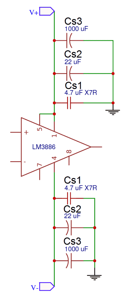 How to Design a Hi-Fi Audio Amplifier With an LM3886 - Power Supply Decoupling Capacitors