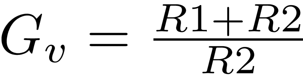 Calculate gain of left channel depending on resistors R1 and R2 TDA2003