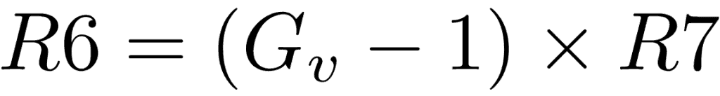 Calculate resistor to set gain of right channel TDA2003