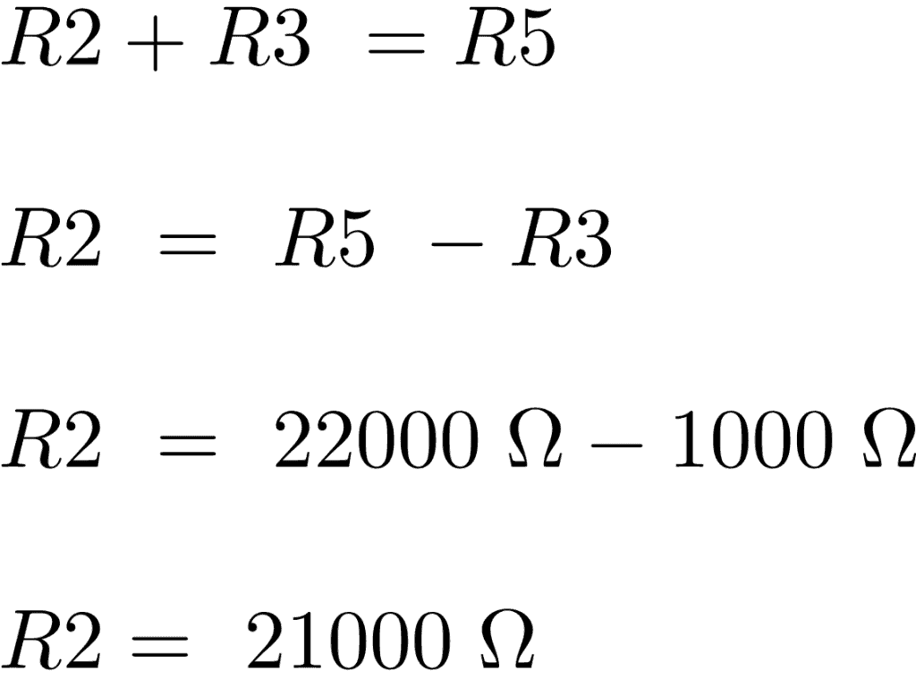 Formula to balance input bias currents TDA2050 solved