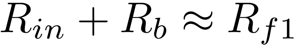 Formula to find values of Rin and Rb for a particular Rf1