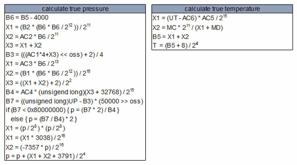 Arduino BMP180 Tutorial - Pressure and Temperature Algorithms