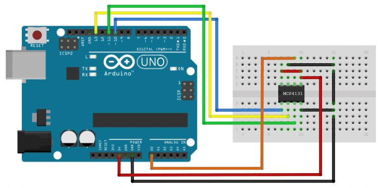 How to Set Up SPI Communication on the Arduino - MCP4131 Wiring Diagram