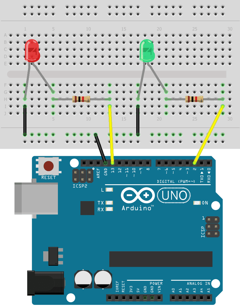 Two LED Wiring Diagram