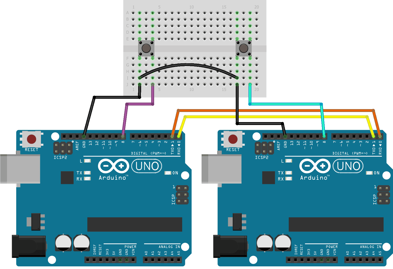 How to Set Up UART Communication for Arduino - Connection Diagram