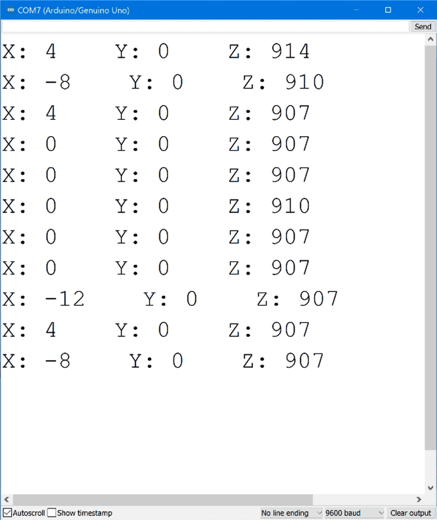 ADXL345 Accelerometer Output in g_s on Arduino Serial Monitor.png