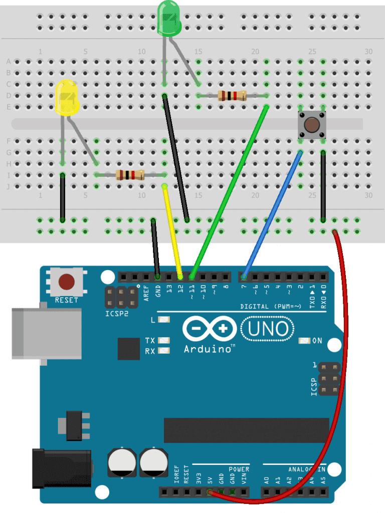 LEDs Without Interrupts Wiring Diagram