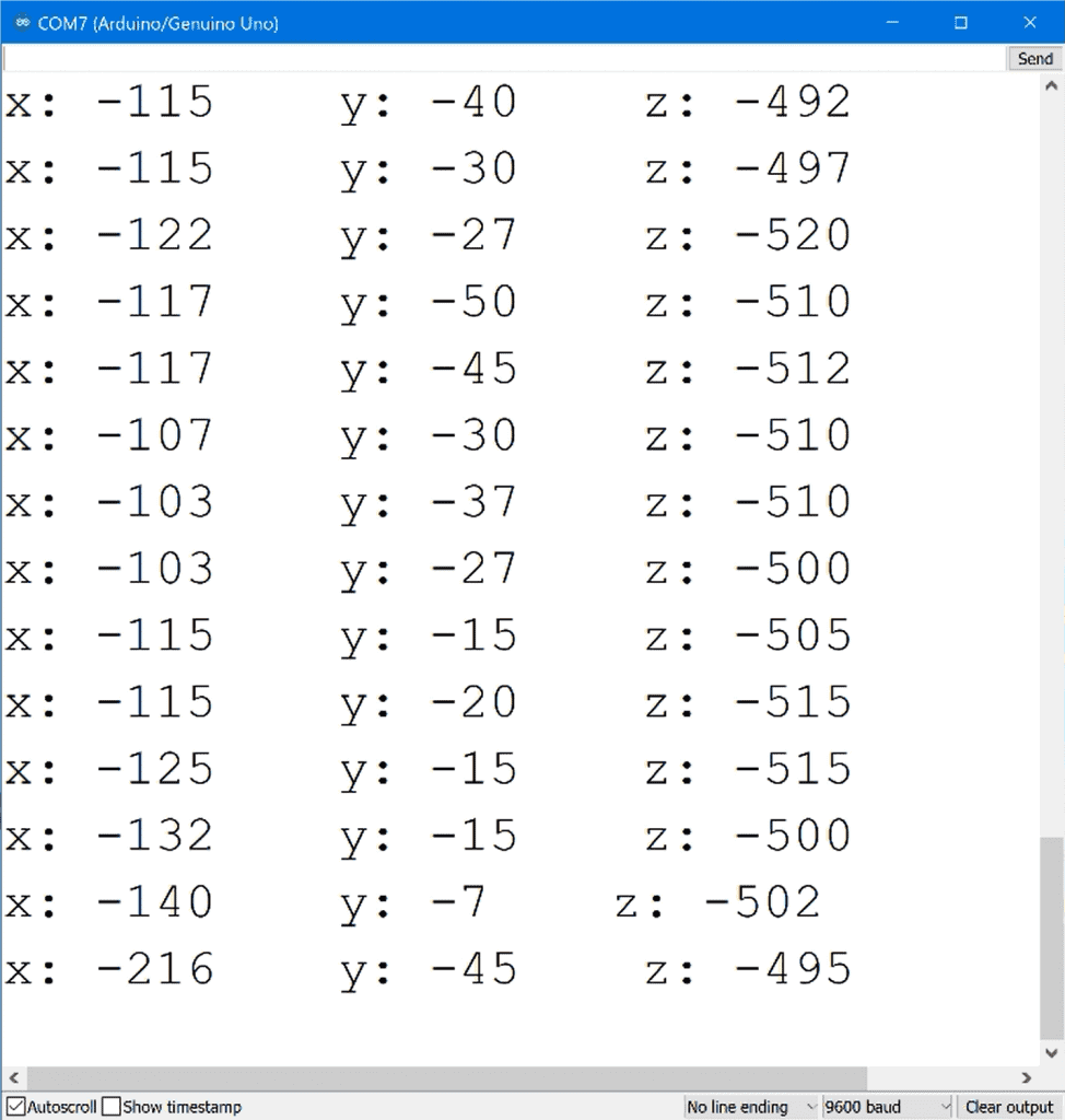 QMC5883L Raw Data Output on Arduino Serial Monitor.png