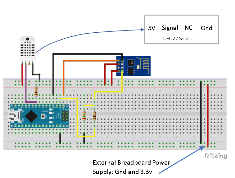 How to Write Data to the Cloud With an Arduino - Complete Circuit to Log Arduino Sensor Data to the Cloud