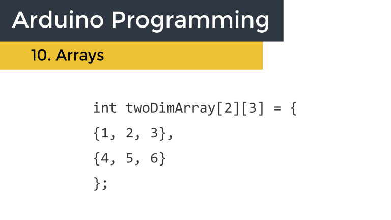 Arduino Programming - 10. Arrays