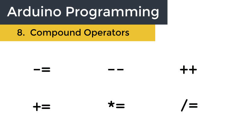 Arduino Programming - 8. Compound Operators