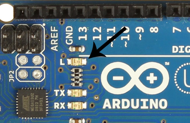 The 'L' LED, Arduino Lesson 1. Blink