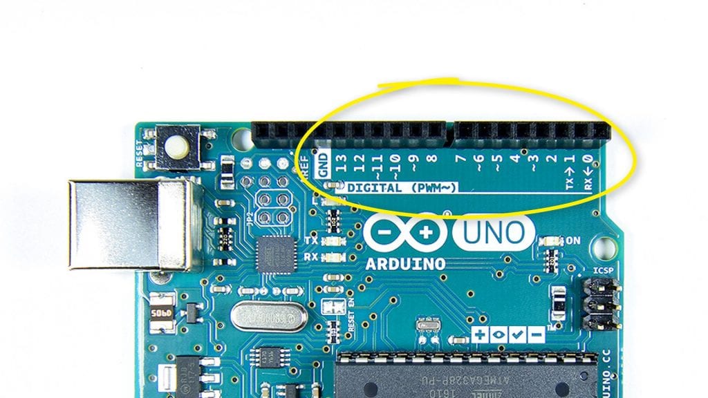 THE PARTS OF AN ARDUINO UNO PCB