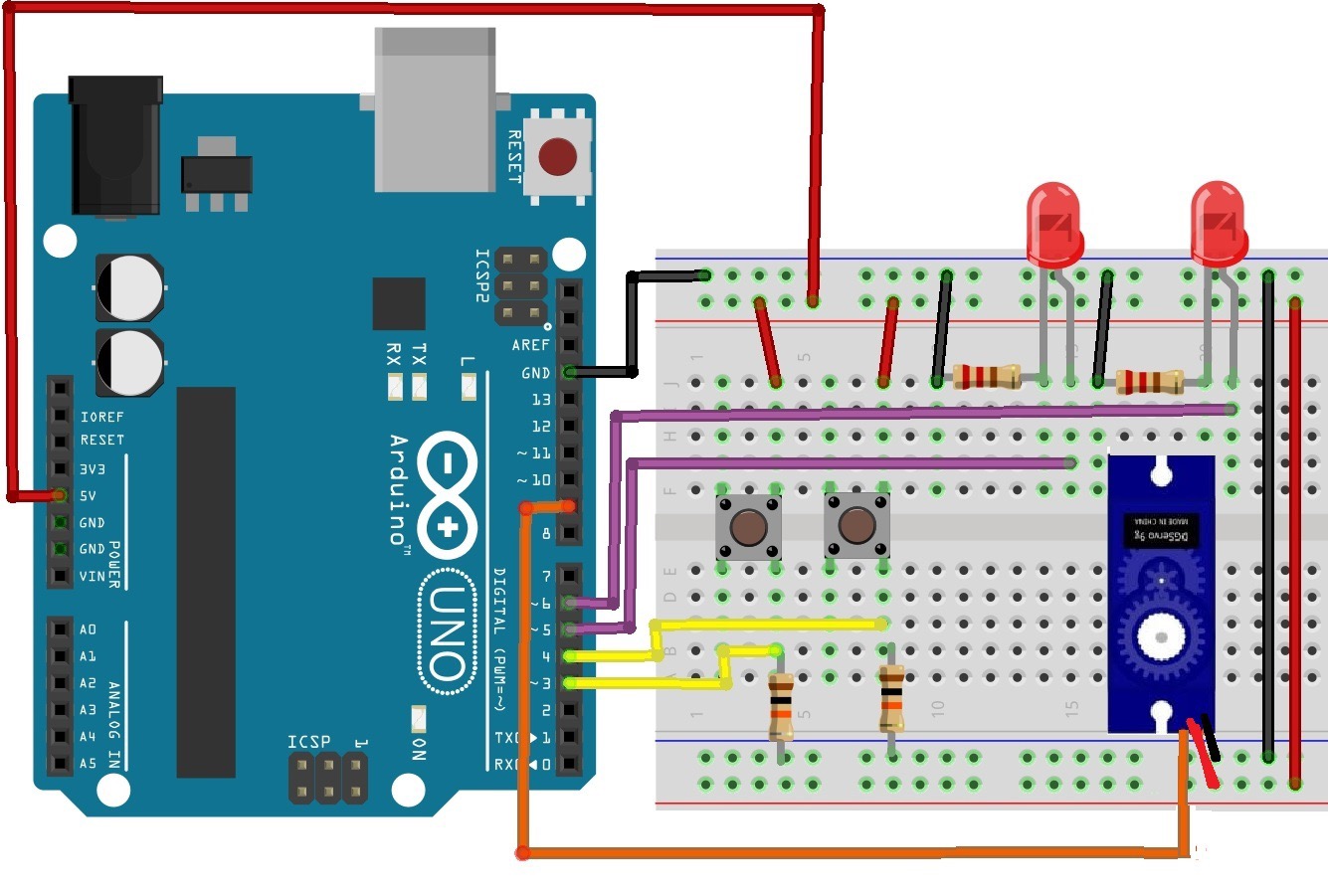 Servo Motor Arduino Circuit Diagram