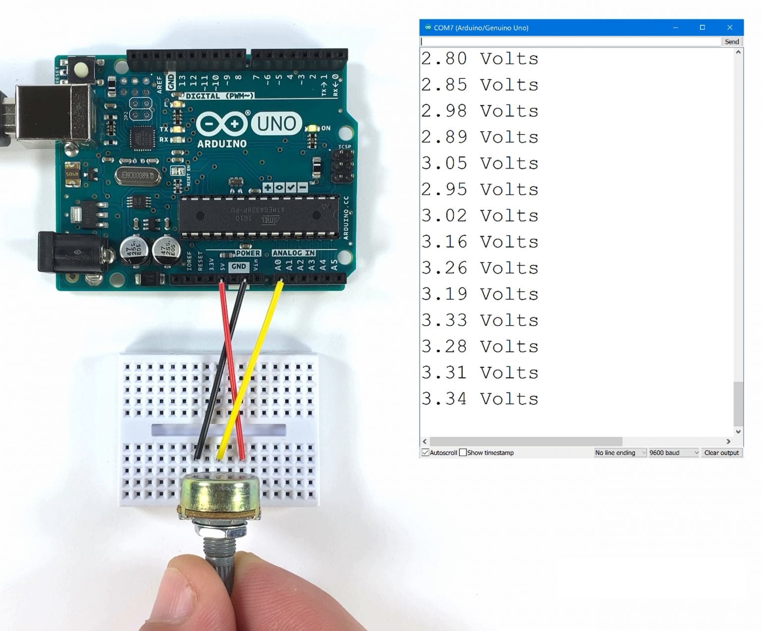 How To Use Potentiometers On The Arduino Circuit Basics 5682