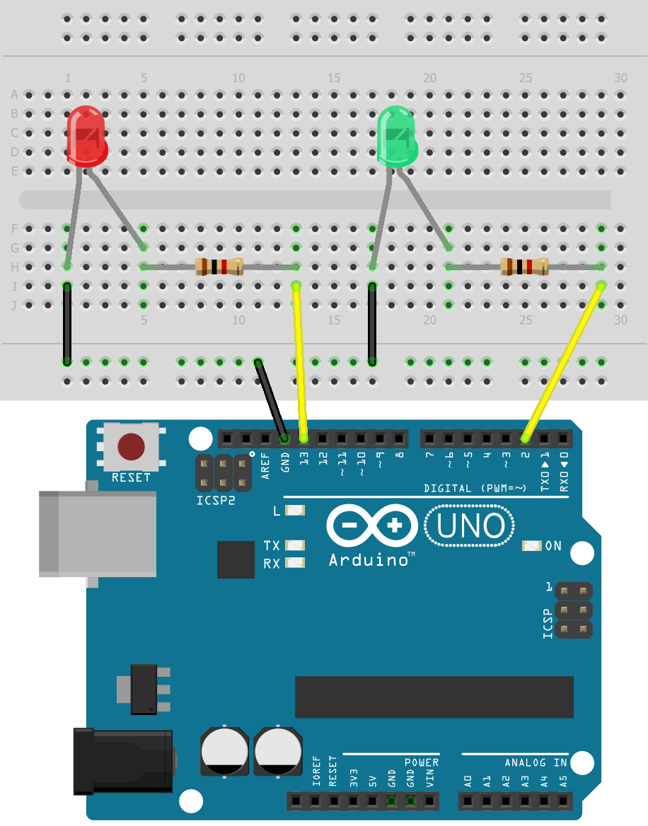 How to LEDs on Arduino - Circuit Basics