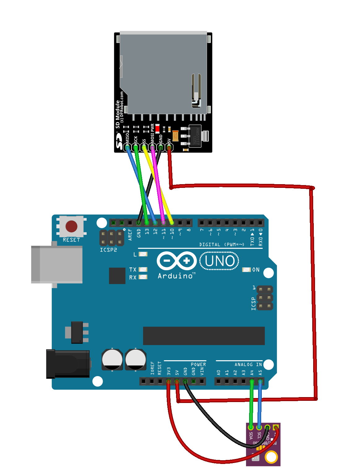 Модуль для подключения SD карт для Arduino