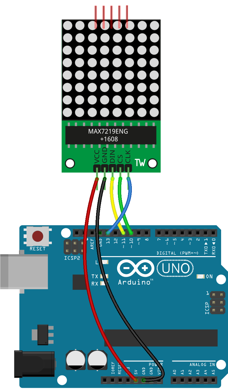 How To Setup LED Matrix Displays On The Arduino - Circuit Basics