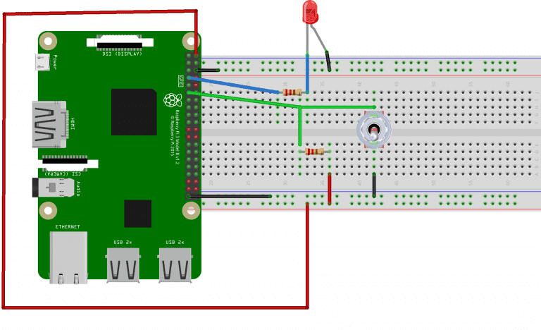 How to Set Up Buttons and Switches on the Raspberry Pi - Toggle Switch Schematic