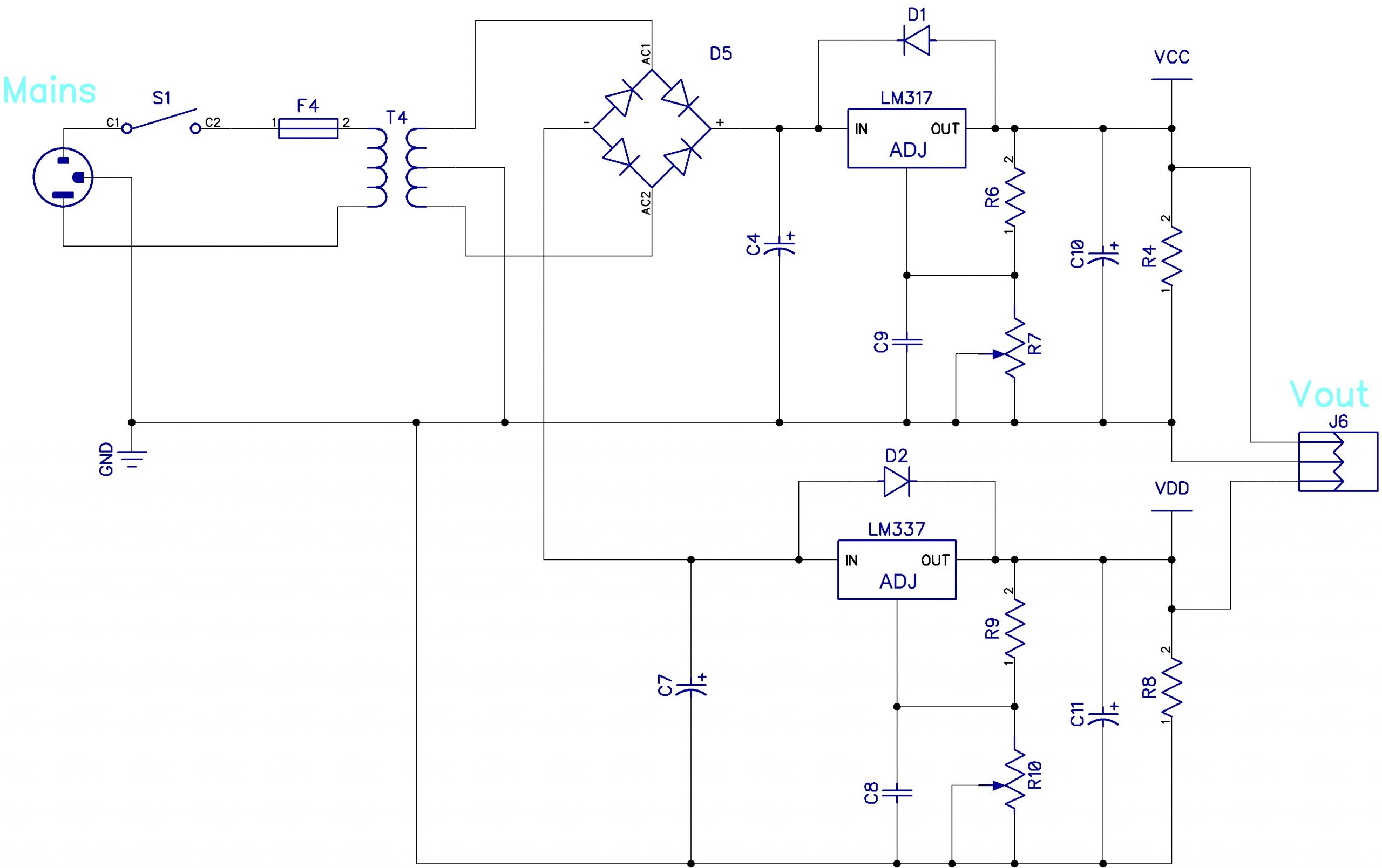 Power Supply Schematic Diagram 12v