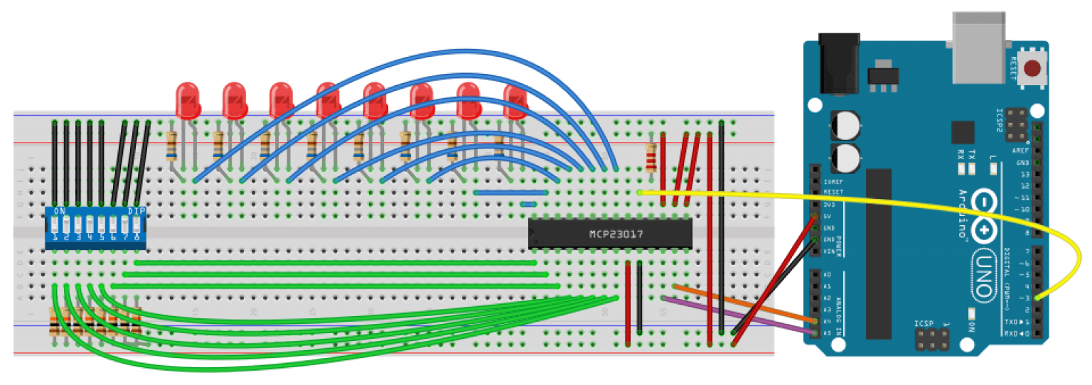 How to Use Port Expanders on the Arduino Circuit Basics