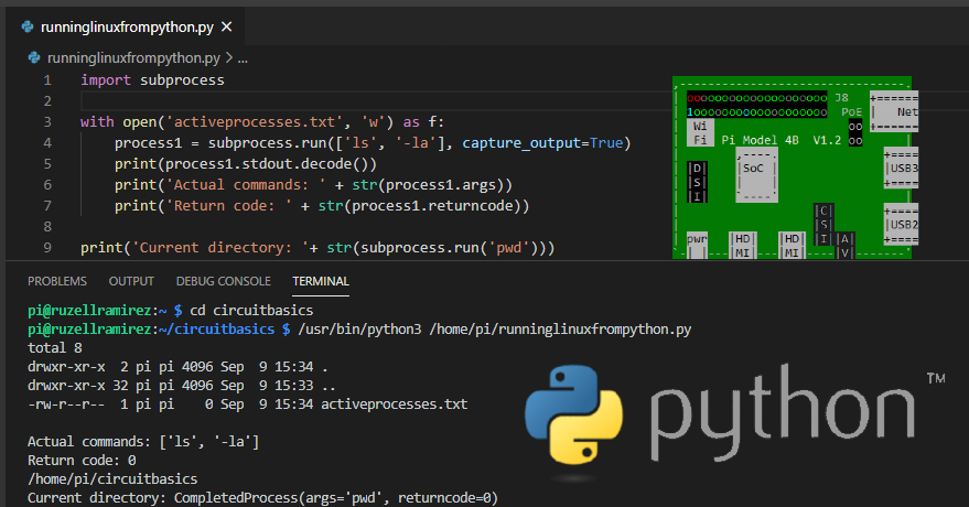 How To Run Linux Commands With Python On The Raspberry Pi Circuit Basics