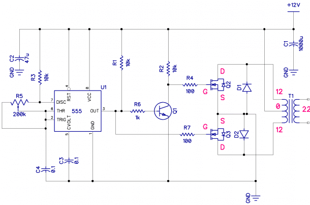 How To Build A Dc To Ac Power Inverter Circuit Basics