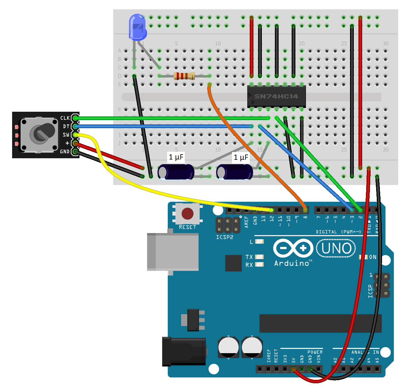 How To Setup And Program Rotary Encoders On The Arduino Circuit Basics 2960